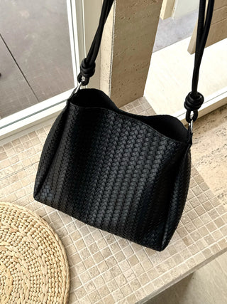 woven bucket bag