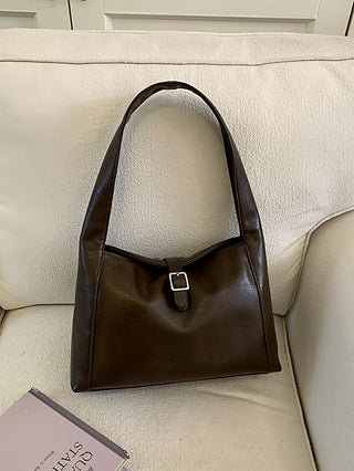 black leather handbag