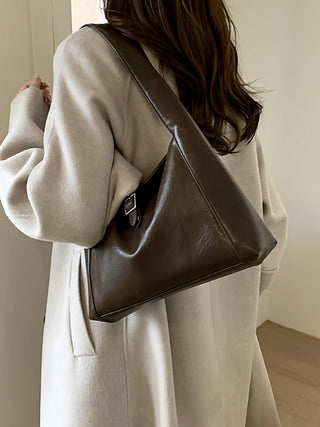 black leather handbag