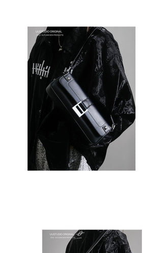 Dark Metallic Baguette Bag