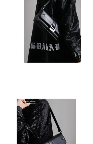 Dark Metallic Baguette Bag