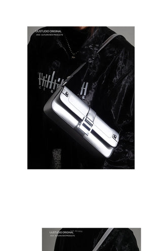 Dark Metallic Baguette Bag