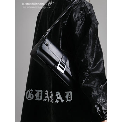Dark Metallic Baguette Bag