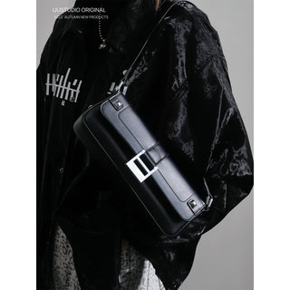 Dark Metallic Baguette Bag