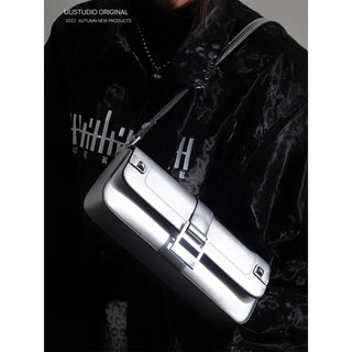 Dark Metallic Baguette Bag