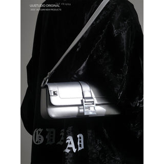 Dark Metallic Baguette Bag