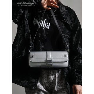 Dark Metallic Baguette Bag