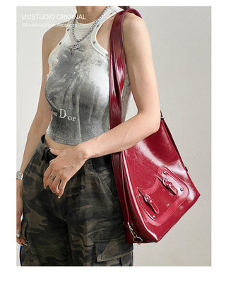 Soft Leather Tote Backpack