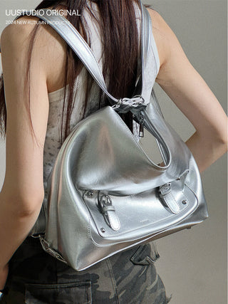 Soft Leather Tote Backpack
