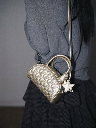 Embroidered Star Messenger Bag
