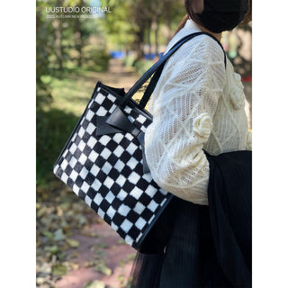 Plaid Bow Tote Bag