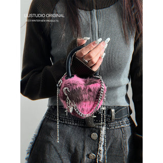 Wool Plaid Chain Bag