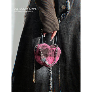 Wool Plaid Chain Bag
