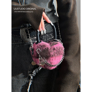 Wool Plaid Chain Bag