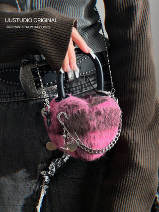 Wool Plaid Chain Bag