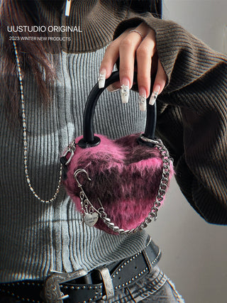 Wool Plaid Chain Bag