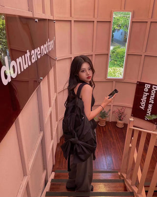 bow knotted backpack