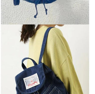 jeans patch backpack