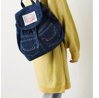 jeans patch backpack