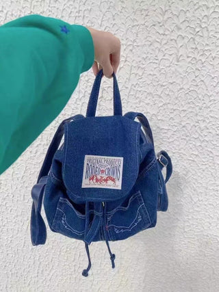 jeans patch backpack