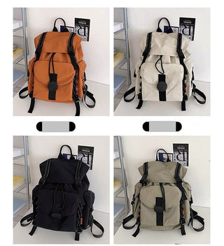 pleated nylon backpack