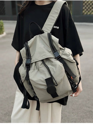 pleated nylon backpack