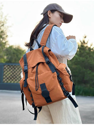 pleated nylon backpack