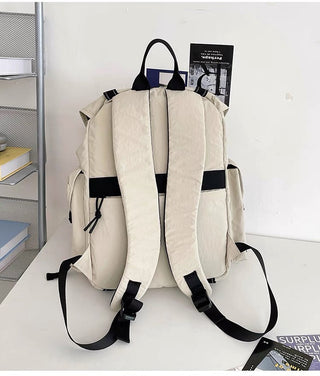 pleated nylon backpack