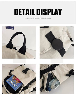 pleated nylon backpack