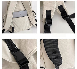 pleated nylon backpack