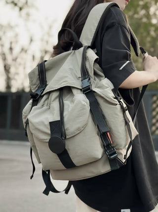 pleated nylon backpack