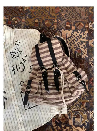 vintage stripe backpack