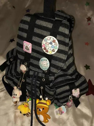 vintage stripe backpack