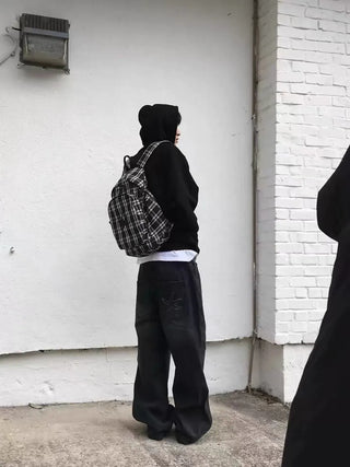 starfish checked backpack