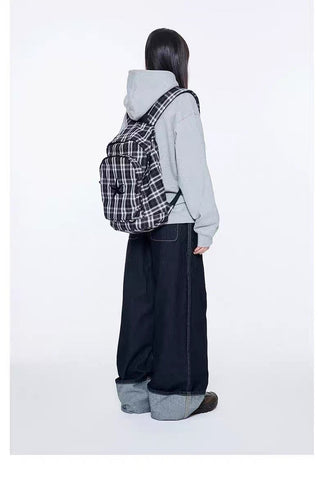 starfish checked backpack