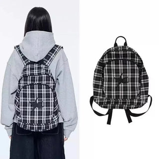 starfish checked backpack