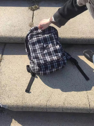 starfish checked backpack