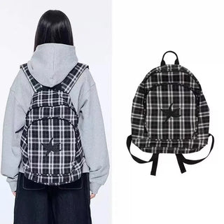 starfish checked backpack