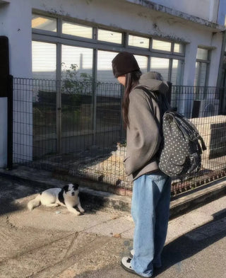 polka dot backpack