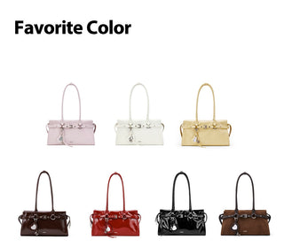 gold suede shoulder bag