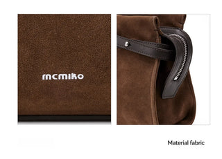 gold suede shoulder bag