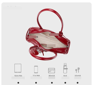 red baguette bag