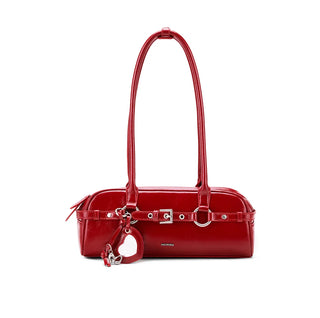 red baguette bag