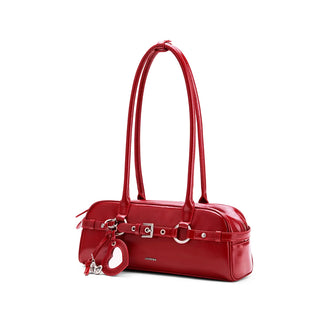 red baguette bag