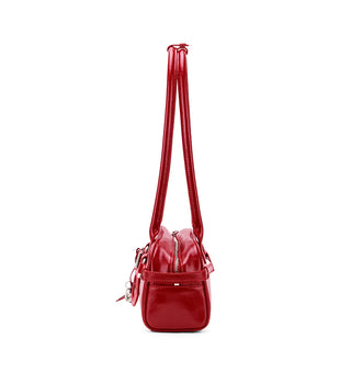 red baguette bag