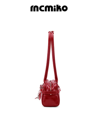 red baguette bag