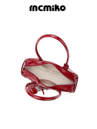 red baguette bag