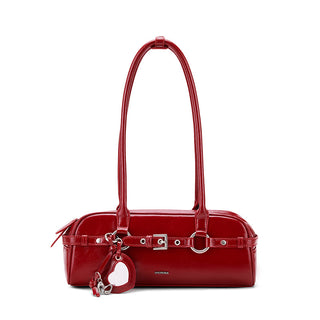 red baguette bag