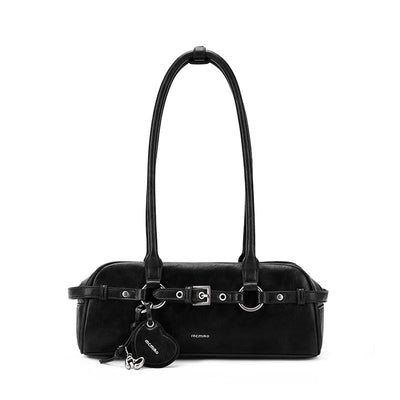 red baguette bag