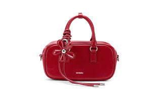 red Boston bag